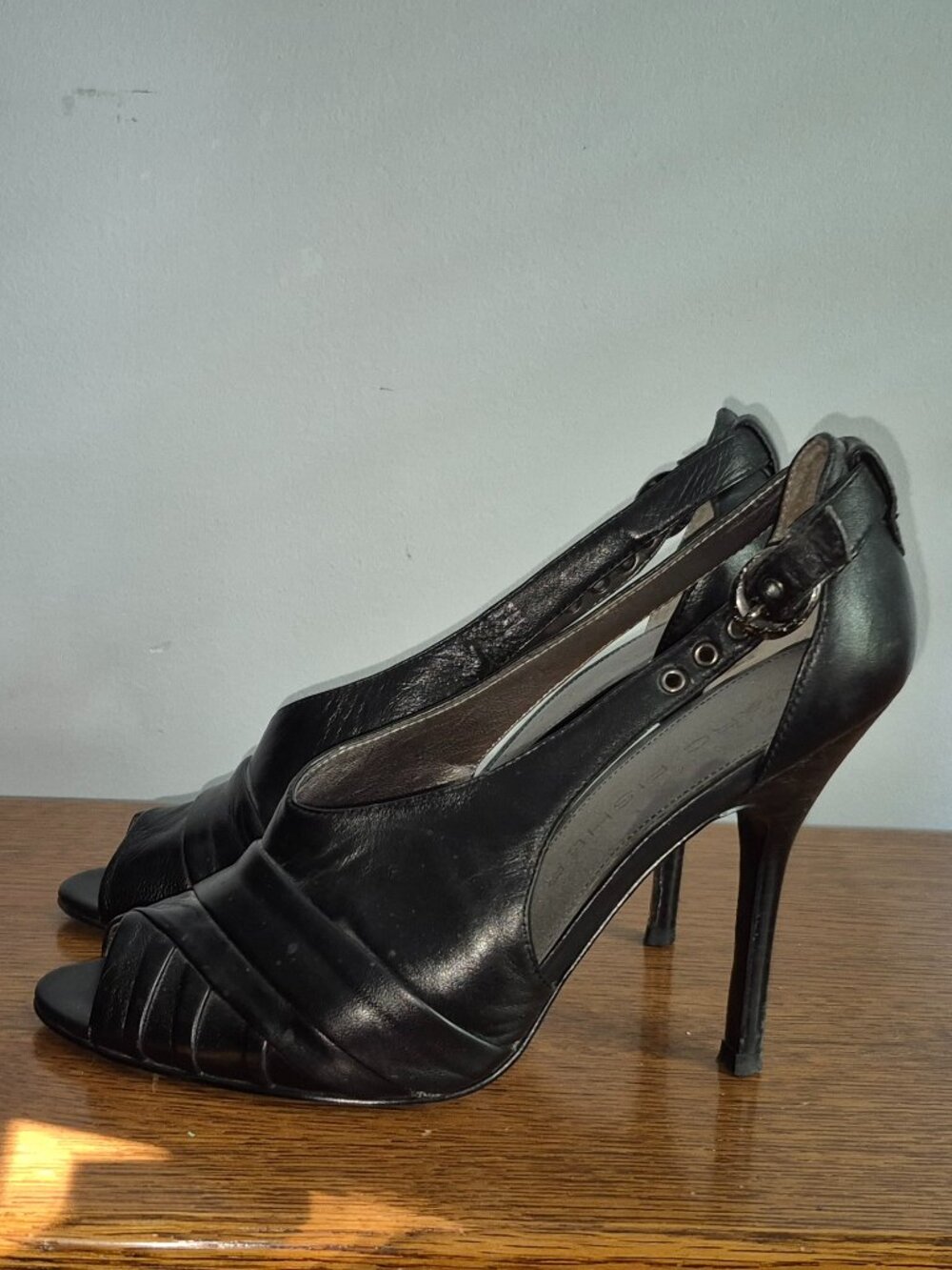 Marc Fisher Open Toe Leather Heels (8)